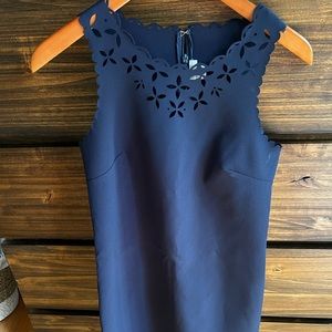 J Crew Navy Scuba Dress, Size 0 - generous fit!